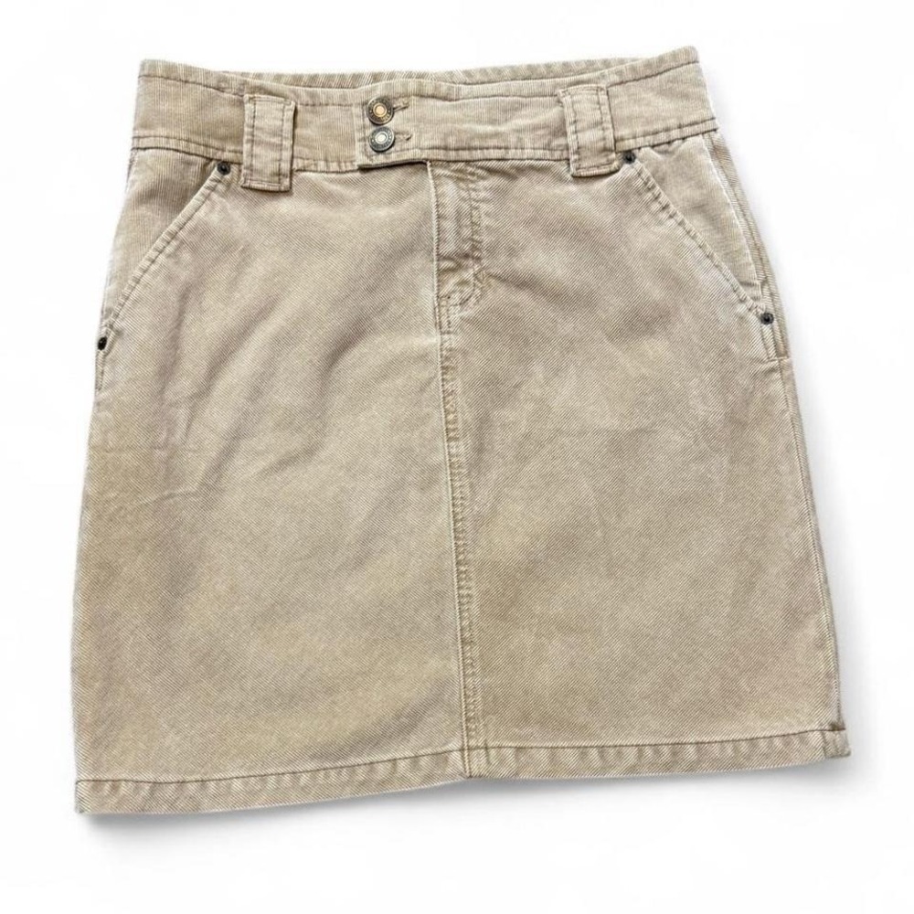 Vintage Gap Jeans Stretch Tan Corduroy Mini Skirt‎